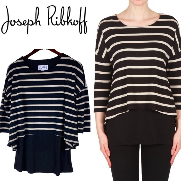 Joseph Ribkoff ladies striped tunic blouse size US 8 - Picture 1 of 8